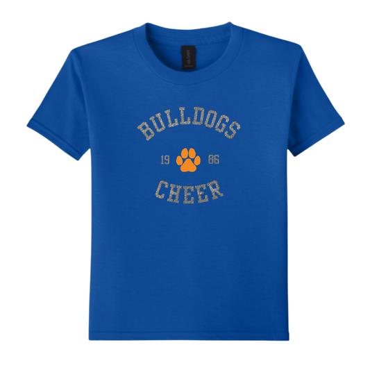Bulldogs Cheer Glitter Tee